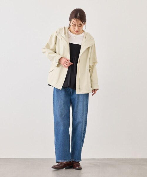 ROPE' PICNIC（ロペピクニック）の「ベーシックマウンテンパーカー スプリングコート/撥水（マウンテンパーカー・レディース・チャコール/キナリ/ダークブラウン/ネイビー・F）」の14枚目の写真