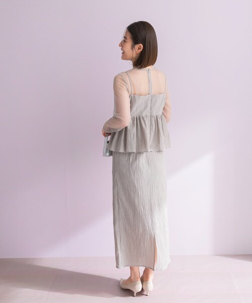 URBAN RESEARCH ROSSO（アーバンリサーチロッソ）の「kaene　レイヤードペプラムドレス（ワンピース・レディース・light gray/blue gray・S）」の10枚目の写真