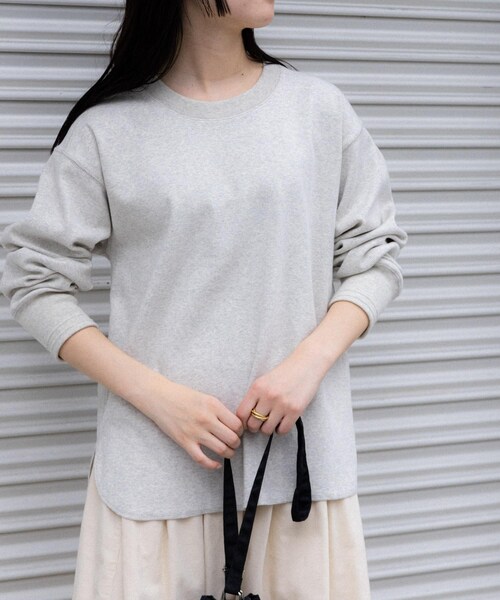 URBAN RESEARCH DOORS（アーバンリサーチドアーズ）の「FORK&SPOON　ヘビーフライスクルーネックプルオーバー（Tシャツ/カットソー・レディース・KHAKI/OATMEAL/TOP CCL・1）」の18枚目の写真