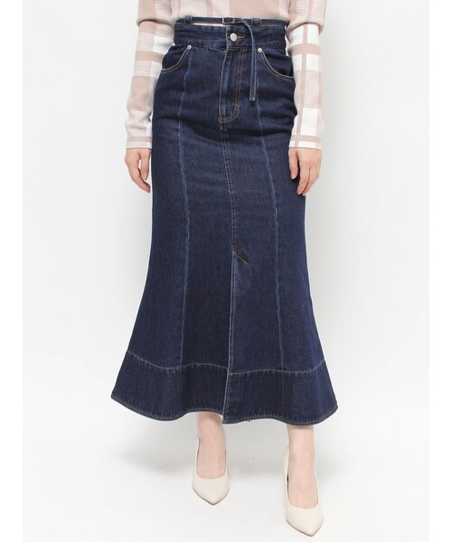 RESEXXY（リゼクシー）の「ウエストデザインマーメイドデニムスカート（デニムスカート・レディース・アイスブルー/ホワイト/インディゴ・S/M）」の14枚目の写真