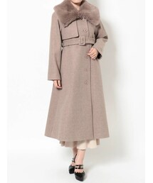 RESEXXY | 【WEB限定】フラッフィーカラーロングコート(その他アウター)