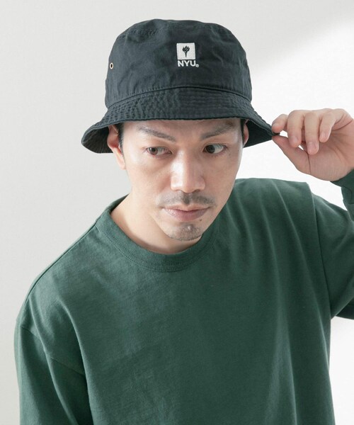 ITEMS URBANRESEARCH（アイテムズ アーバンリサーチ）の「カレッジロゴ刺繍 ハット（ハット・メンズ・BLK/BEG/NVY・FREE/Free）」の5枚目の写真