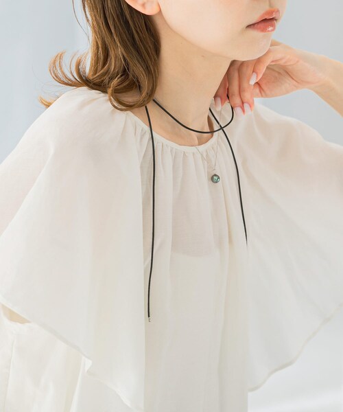 URBAN RESEARCH ROSSO（アーバンリサーチロッソ）の「Favorible　Black Pearl Combi Necklace（ネックレス・レディース・SIL×BLK・FREE）」の5枚目の写真