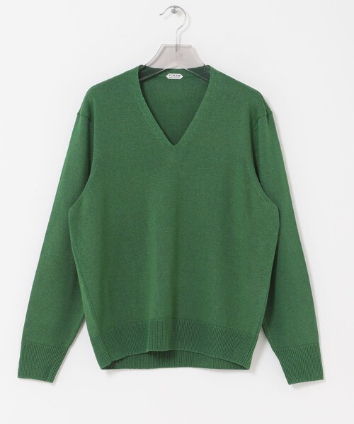 URBAN RESEARCH(アーバンリサーチ)の「PURLAM WASHI M-G TENJIKU V PULLOVER(ニット/セーター・メンズ・WHITE/BLACK/GREEN/B.PURPLE・2/3)」の12枚目の写真