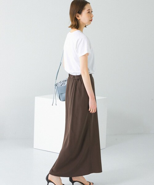 URBAN RESEARCH ROSSO（アーバンリサーチロッソ）の「リネンフレアーナロースカート（スカート・レディース・red/ivory/green/brown・36/38）」の18枚目の写真