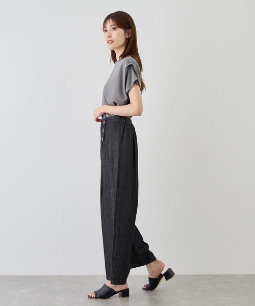 Jayro（ジャイロ）の「デニムワイドパンツ（デニムパンツ・レディース・ブラック/ブルー・F）」の13枚目の写真