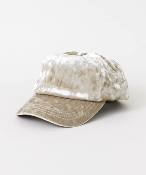 SENSE OF PLACE by URBAN RESEARCH(センスオブプレイスバイアーバンリサーチ)の「クラッシュベロアキャップ∴(キャップ・レディース・BORDEAUX/BLACK/BEIGE・one/One)」の2枚目の写真