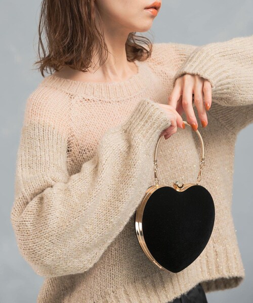 URBAN RESEARCH ROSSO（アーバンリサーチロッソ）の「『WEB限定』ドッキングラメニット（ニット/セーター・レディース・NAVY/PINK/BEIGE・FREE）」の9枚目の写真