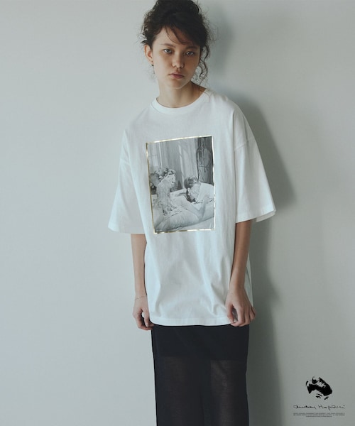 ADAM ET ROPE'（アダムエロペ）の「【AUDREY HEPBURN COLLECTION BY JUN】フォトプリント Tシャツ（Tシャツ/カットソー・レディース・ホワイト/ホワイト系・F）」の16枚目の写真