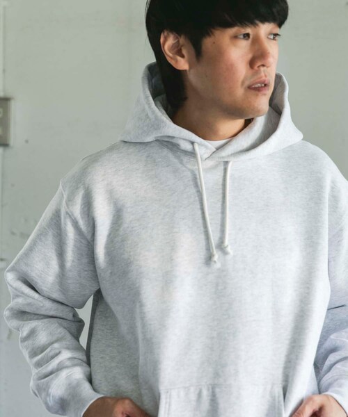 URBAN RESEARCH DOORS(アーバンリサーチドアーズ)の「裏起毛プルオーバーフーディー(パーカー・メンズ・ASH GRAY/TOP CCL・M/L)」の12枚目の写真