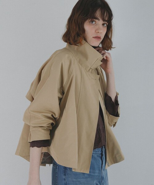 URBAN RESEARCH Sonny Label（アーバンリサーチサニーレーベル）の「撥水バックフレアスタンドカラーコート（テーラードジャケット・レディース・カーキ/ベージュ/チャコール・Free）」の20枚目の写真