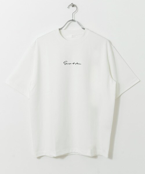 SENSE OF PLACE by URBAN RESEARCH(センスオブプレイスバイアーバンリサーチ)の「シシュウポンチTシャツ(5分袖)(Tシャツ/カットソー・メンズ・BLUE/WHITE/BLACK/GREIGE/OLIVE/L.KHAKI/CHARCOAL・M/L)」の16枚目の写真