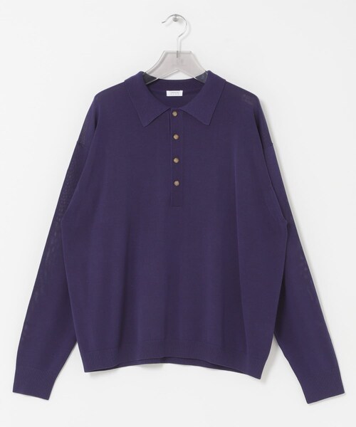 URBAN RESEARCH(アーバンリサーチ)の「crepuscule Long-Sleeve Polo(ニット/セーター・メンズ・BROWN/ORANGE/BLUE/KHAKI・1/2)」の3枚目の写真