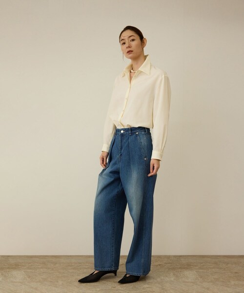 ROPE'（ロペ）の「ファンクションオーバーシャツ（シャツ/ブラウス・レディース・ホワイト/オレンジ・F）」の5枚目の写真