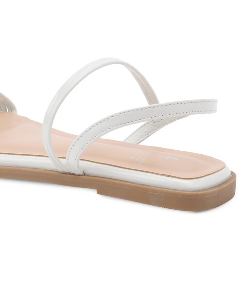 ROPE' PICNIC（ロペピクニック）の「スキニーストラップフラットサンダル（サンダル・レディース・オフホワイト/ブラック/シルバー/ゴールド・24.0/23.0）」の15枚目の写真