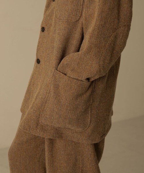 URBAN RESEARCH（アーバンリサーチ）の「A PRESSE　Tweed Hunting Jacket（テーラードジャケット・メンズ・BROWN/NAVY・2/3）」の5枚目の写真