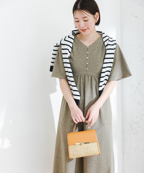 URBAN RESEARCH ROSSO（アーバンリサーチロッソ）の「『UR TECH DRYLUXE』F by ROSSO　ウエストマークワンピース（ワンピース・レディース・BEIGE/L/GRAY/NAVY・36/38）」の17枚目の写真