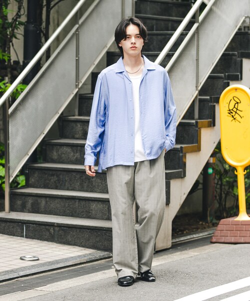 SENSE OF PLACE by URBAN RESEARCH(センスオブプレイスバイアーバンリサーチ)の「ドライタッチストライプイージーパンツ(その他パンツ・メンズ・BLK×WHT/L.GRY×BLK/BEG×WHT・M/L)」の21枚目の写真