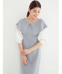 LAGUNAMOON | ビッグカラードッキングニットワンピース(ワンピース)