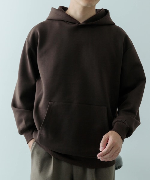 ITEMS URBANRESEARCH（アイテムズ アーバンリサーチ）の「ストレッチダンボール プルオーバーパーカー（パーカー・メンズ・BRN/BEG/BLK/YEL・M/L）」の2枚目の写真