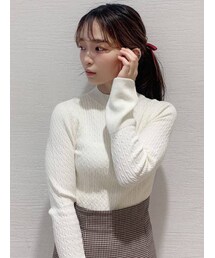 dazzlin | ミックスボーダースリーブフレアニット(ニット/セーター)