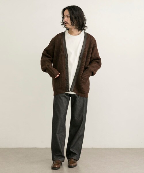 URBAN RESEARCH(アーバンリサーチ)の「COSEI 5G両畦 CARDIGAN(カーディガン/ボレロ・メンズ・BLACK/BROWN・2/3)」の16枚目の写真