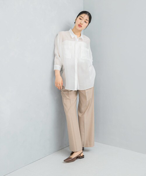 URBAN RESEARCH ROSSO（アーバンリサーチロッソ）の「アセテートシアードルマンシャツ（シャツ/ブラウス・レディース・MAUVE PINK/OFF WHITE・FREE）」の11枚目の写真