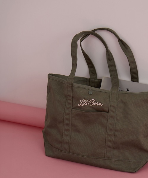 ADAM ET ROPE'（アダムエロペ）の「【J'aDoRe・店舗限定】【L.L.Bean for SALON（エル・エル・ビーン）】別注ミドルグローサリートート（トートバッグ・レディース・キャメル系/ベージュ系/カーキ系/ブルー系/イエロー系・F）」の15枚目の写真