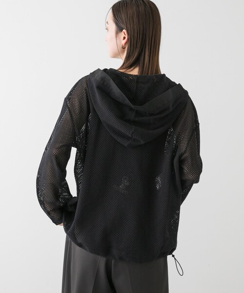 SENSE OF PLACE by URBAN RESEARCH(センスオブプレイスバイアーバンリサーチ)の「フーデットメッシュトップ(その他トップス・レディース・BLACK/IVORY/BROWN・one)」の16枚目の写真