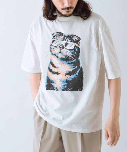 ITEMS URBANRESEARCH(アイテムズ アーバンリサーチ)の「『接触冷感/吸水速乾/UVカット』ANIMAL IN SHADES プリントTシャツ(Tシャツ/カットソー・メンズ・CAT/BEAR/KOALA・M/L)」の9枚目の写真