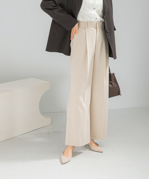 URBAN RESEARCH ROSSO（アーバンリサーチロッソ）の「防シワハイウエストワイドスラックス（その他パンツ・レディース・L/BEIGE/MOCHA/BLACK・34/36/38/TALL）」の4枚目の写真