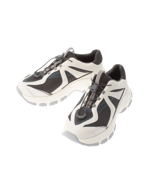 LAGUNAMOON（ラグナムーン）の「アジャストシューレーススニーカー（スニーカー・レディース・ホワイト/チャコールグレー・S/M）」の21枚目の写真