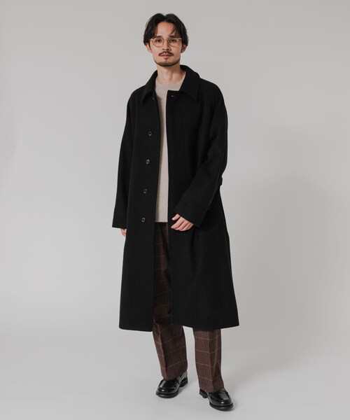 URBAN RESEARCH(アーバンリサーチ)の「WOOL BEAVER BELTED COAT(ステンカラーコート・メンズ・BLACK/MOCHA/BROWN・M/L)」の10枚目の写真