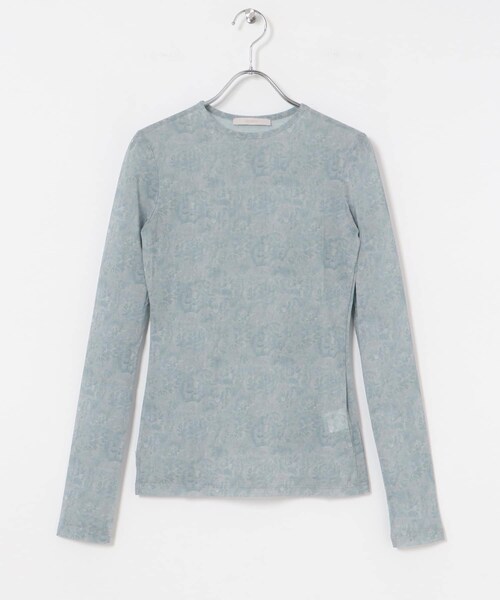 URBAN RESEARCH（アーバンリサーチ）の「AMOMENTO　FLORAL MESH ROUND T-SHIRTS（Tシャツ/カットソー・レディース・BLUE・0）」の4枚目の写真