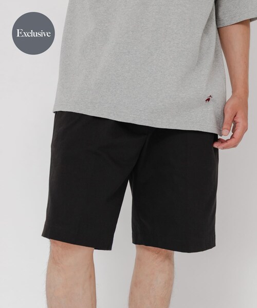 URBAN RESEARCH(アーバンリサーチ)の「『別注』BROOKS BROTHERS×URBAN RESEARCH PLEAT SHORTS(その他パンツ・メンズ・BLACK/ECRU・M/L/XL)」の7枚目の写真