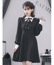 EATME | シャツカラーデコルテワンピース(ワンピース)