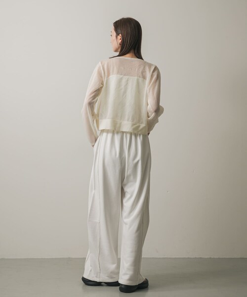 SENSE OF PLACE by URBAN RESEARCH（センスオブプレイスバイアーバンリサーチ）の「キリカエカーブスウェットパンツ（スウェットパンツ・レディース・GRAY/OFF WHITE・one）」の8枚目の写真