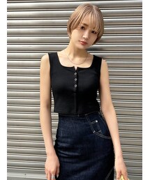 EMODA | フロントボタンフィットタンクトップ(タンクトップ)