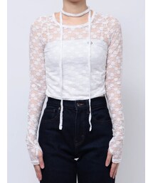 EMODA | LACE CHOKER PLATE TOP(Tシャツ/カットソー)