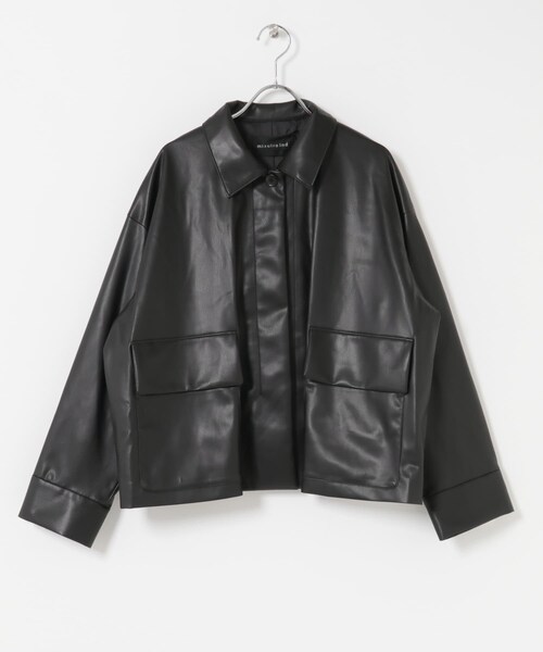 synthetic leather shirtJK