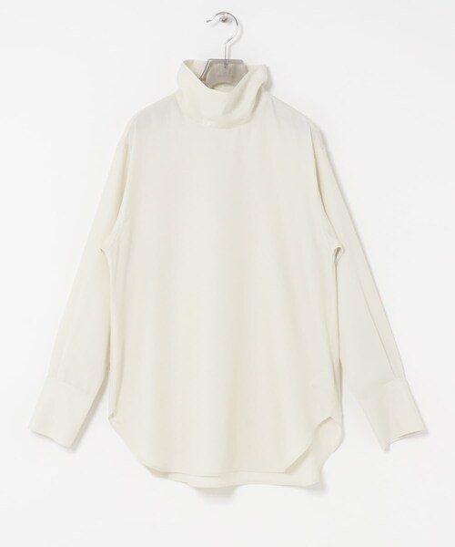 URBAN RESEARCH（アーバンリサーチ）の「TRソフトツイルハイネックシャツ（シャツ/ブラウス・レディース・IVORY/BLACK・Free）」の14枚目の写真