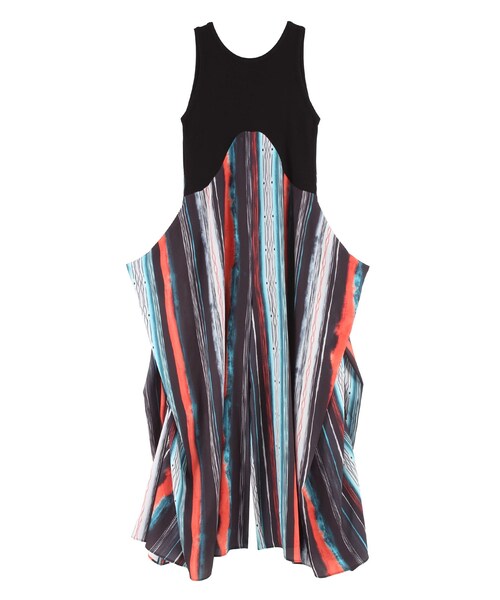 UN3D.（アンスリード）の「TIE-DYE STRIPE AIO（つなぎ/オールインワン・レディース・ブラック/ライム・36/38）」の5枚目の写真