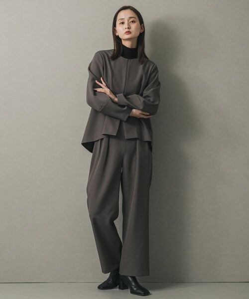 SENSE OF PLACE by URBAN RESEARCH（センスオブプレイスバイアーバンリサーチ）の「ウエストタックジャケットセットアップ（セットアップ・レディース・BLACK/GRAY/BEIGE・S/M）」の18枚目の写真