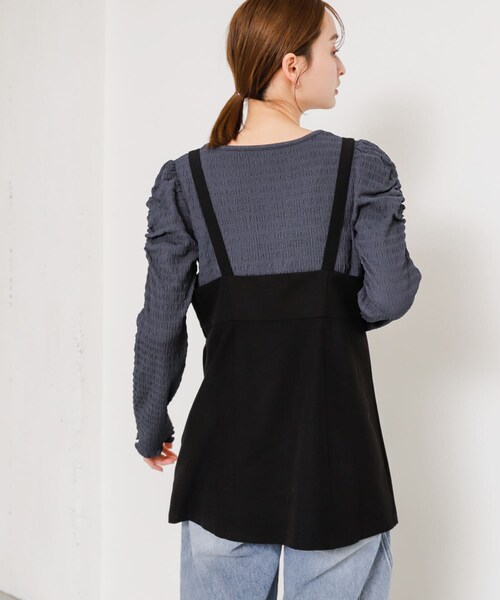 SENSE OF PLACE by URBAN RESEARCH（センスオブプレイスバイアーバンリサーチ）の「スリットキャミソールトップ（その他トップス・レディース・GRAY/BLACK/BEIGE・one）」の10枚目の写真