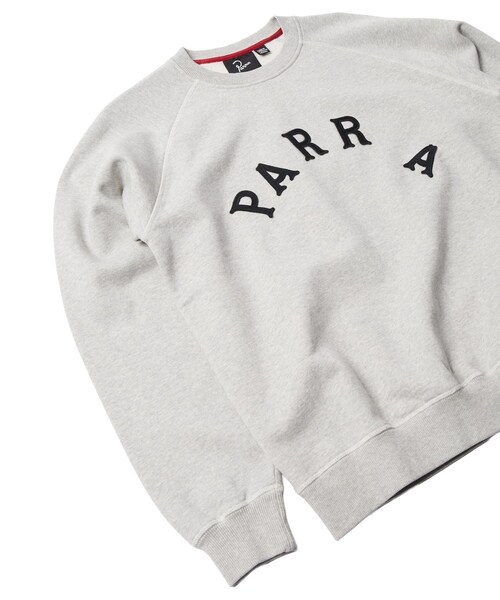 bonjour records（ボンジュールレコーズ）の「by Parra/バイ・パラ Drunk parent crew neck sweatshirt（スウェット・レディース・グレー・L/M）」の5枚目の写真