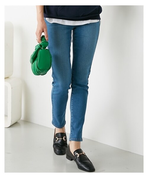 nissen（ニッセン）の「あったか裏起毛　スキニーデニムパンツ（選べる２レングス）（デニムパンツ・レディース・(旧)ネイビー系/(旧)黒系/(旧)ウォッシュブルー系/ネイビー系/黒系/ウォッシュブルー系・S/M/L/LL）」の20枚目の写真