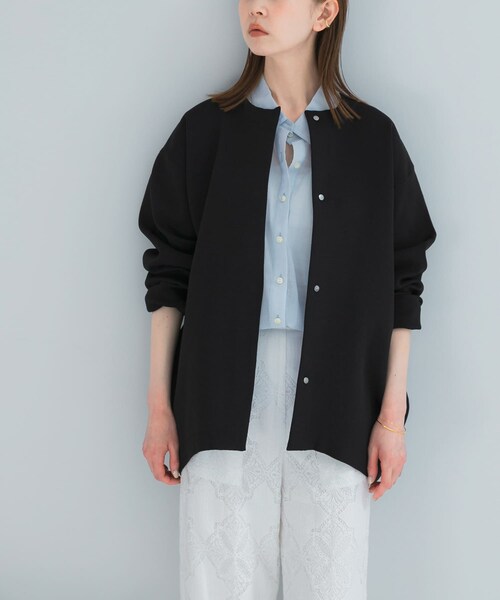 URBAN RESEARCH ROSSO（アーバンリサーチロッソ）の「ELENDEEK　COCOON FORM  CARDIGAN（カーディガン/ボレロ・レディース・O.WHT/BLK/PNK/MNT・Free）」の2枚目の写真