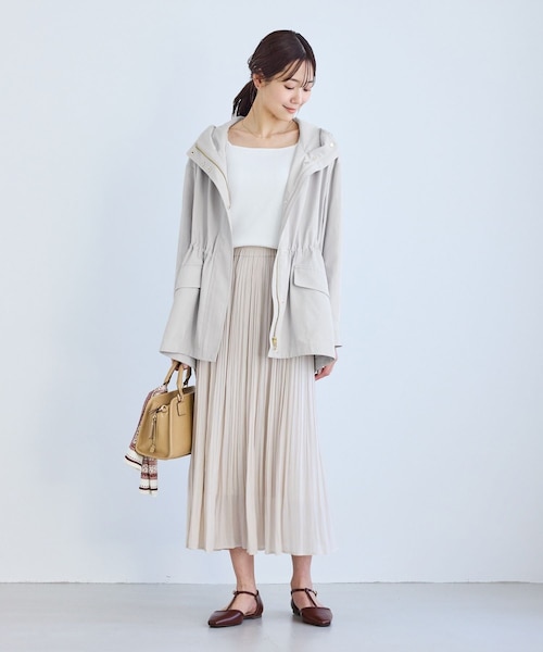 ROPE' PICNIC（ロペピクニック）の「ミドル丈マウンテンパーカー スプリングコート/花粉ガード・撥水（マウンテンパーカー・レディース・チャコール/ライトグレー/ダークブラウン/ネイビー・F）」の15枚目の写真