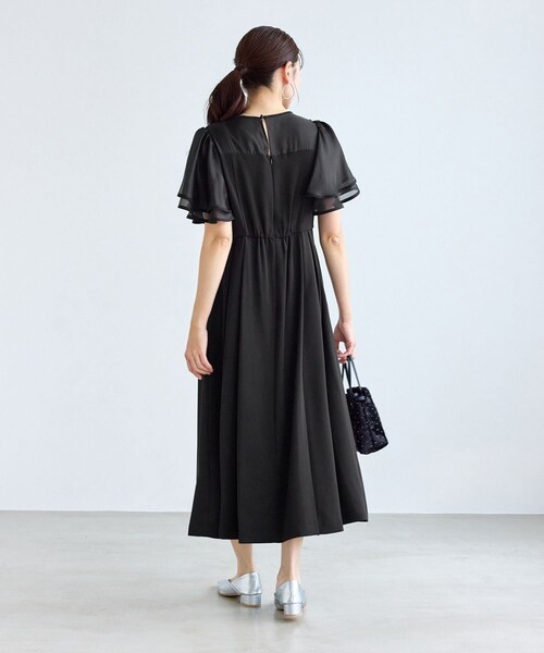 ROPE' PICNIC(ロペピクニック)の「【Mon E’toile/モンエトワール】フレア袖ビスチェデザインワンピース(ドレス・レディース・ブラック/グリーン/サックス・M/S)」の10枚目の写真