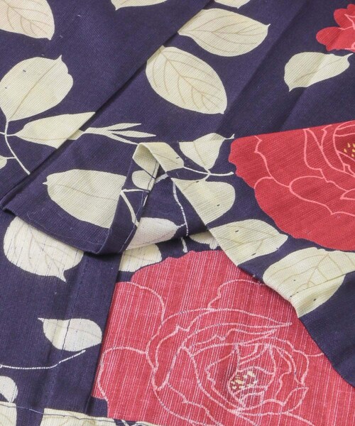 綿麻ゆかた 薔薇